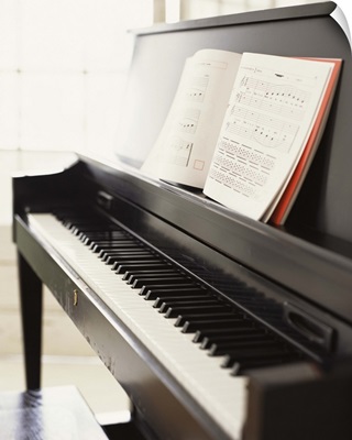 Piano with sheet music