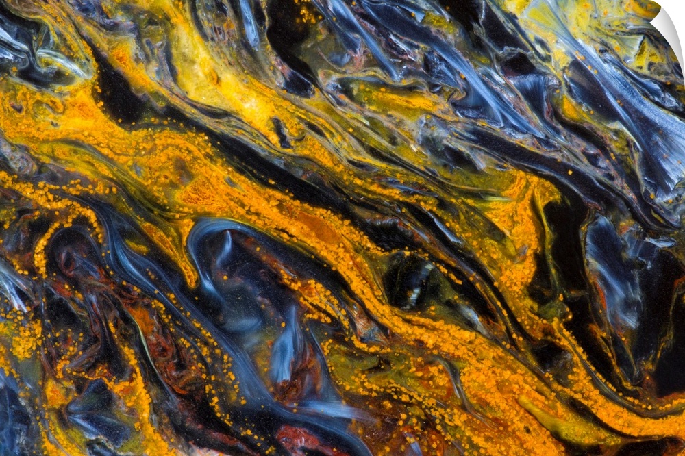Wild color and pattern in Pietersite, Namibia