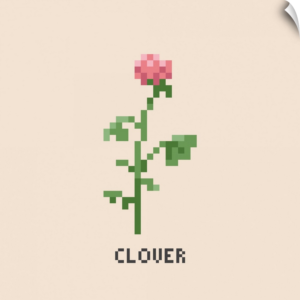 Pink Clover Pixel Art