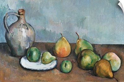 Pitcher And Fruit By Paul Cezanne