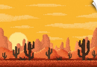 Pixel Desert Landscape