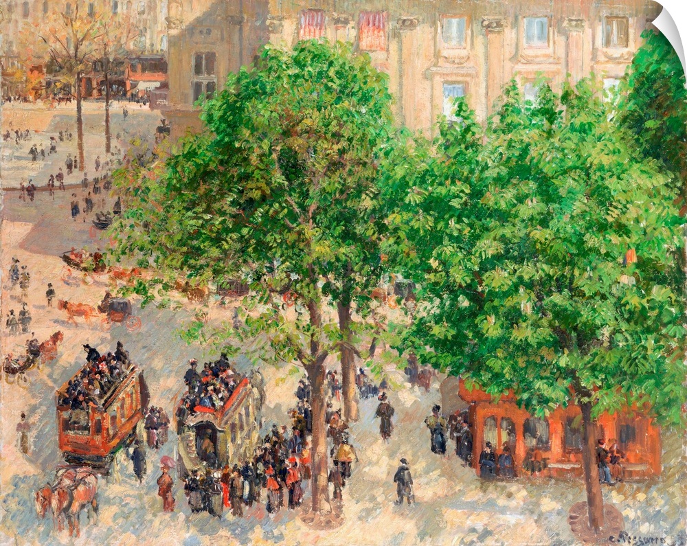 Camille Pissarro (French, 1830?1903), Place du Theatre-Francais, Spring, 1898, oil on canvas, 65.5  81.5 cm (25.79  32.09 ...