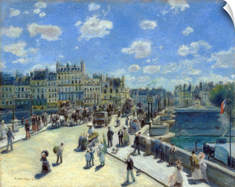 Pierre-Auguste Renoir (French, 1841-1919), Pont Neuf, Paris, 1872. Originally oil on canvas, National Gallery of Art, Wash...