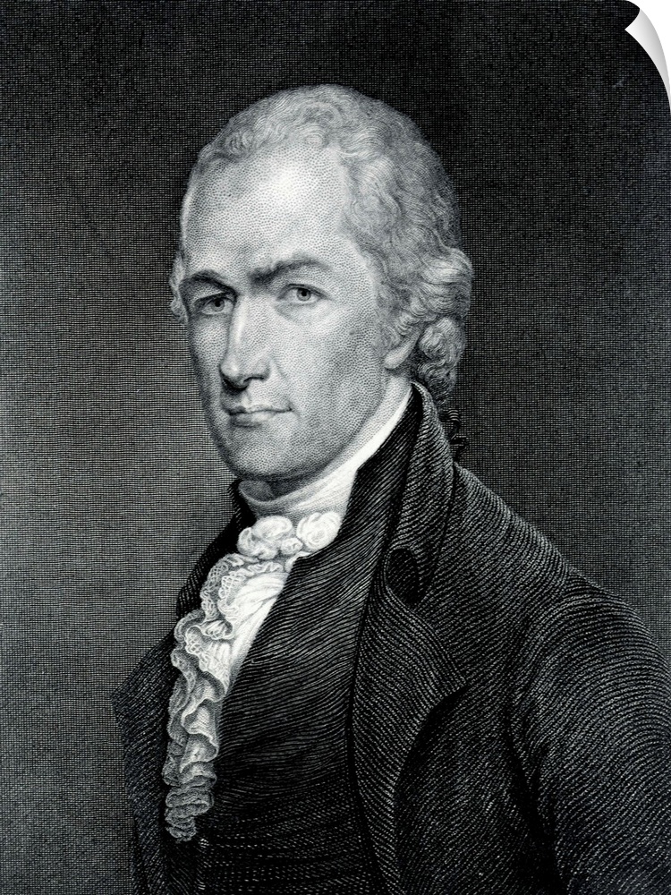 Alexander Hamilton, portrait. 1755-1804. Undated engraving.