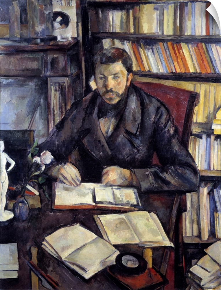 Portrait of the writer Gustave Geoffroy (1855-1926). Painting by Paul Cezanne (1839-1906), 1895. Orsay Museum, Paris.