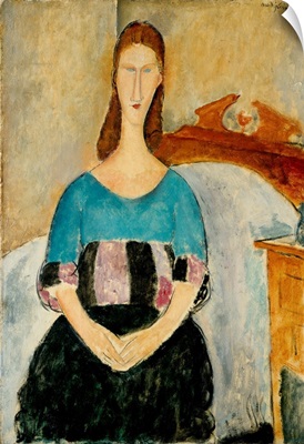 Portrait Of Jeanne Hebuterne, Seated By Amedeo Modigliani