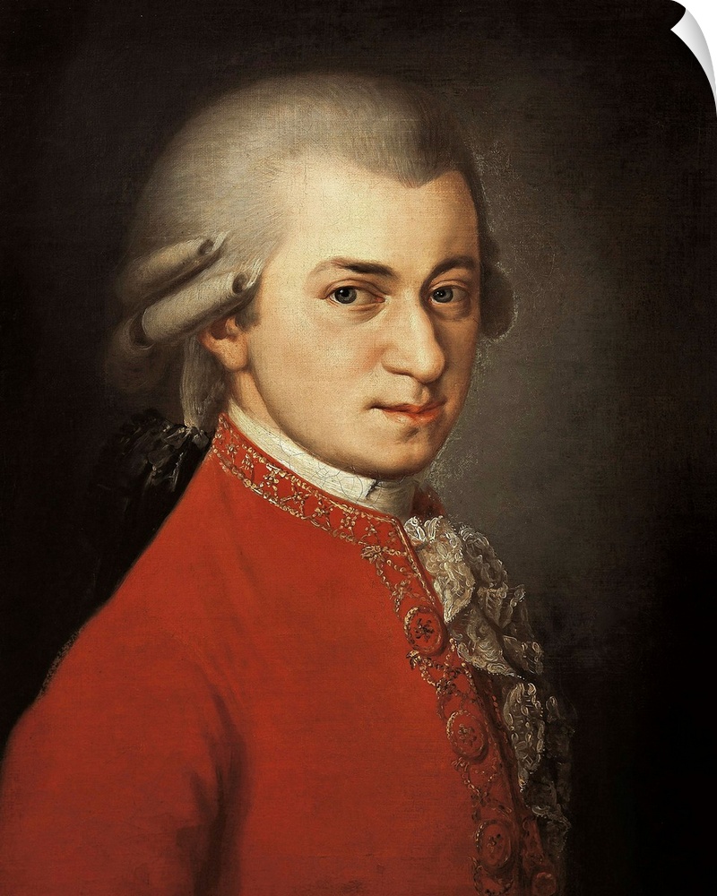 Portrait of Wolfgang Amadeus Mozart (1756-1791) by Barbara Krafft,(1764-1825) 1819 - Gesellschaft der Musikfreunde, Vienna...