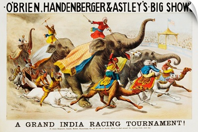 Poster Advertisement For O'Brien, Handenberger and Astley's Big Shows
