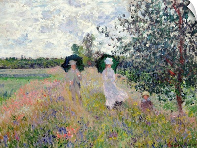Promenade Near D'Argenteuil By Claude Monet