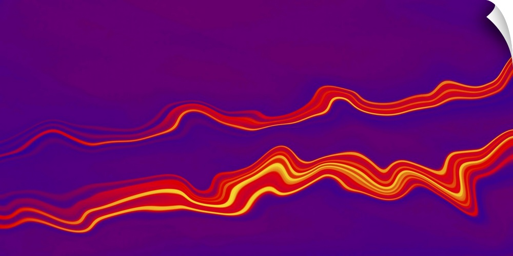 Purple and red abstract waves