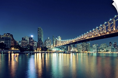 Queensboro Bridge at night, New York City