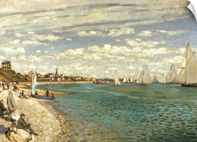 Regatta At Sainte-Adresse By Claude Monet