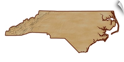 Relief Map of North Carolina