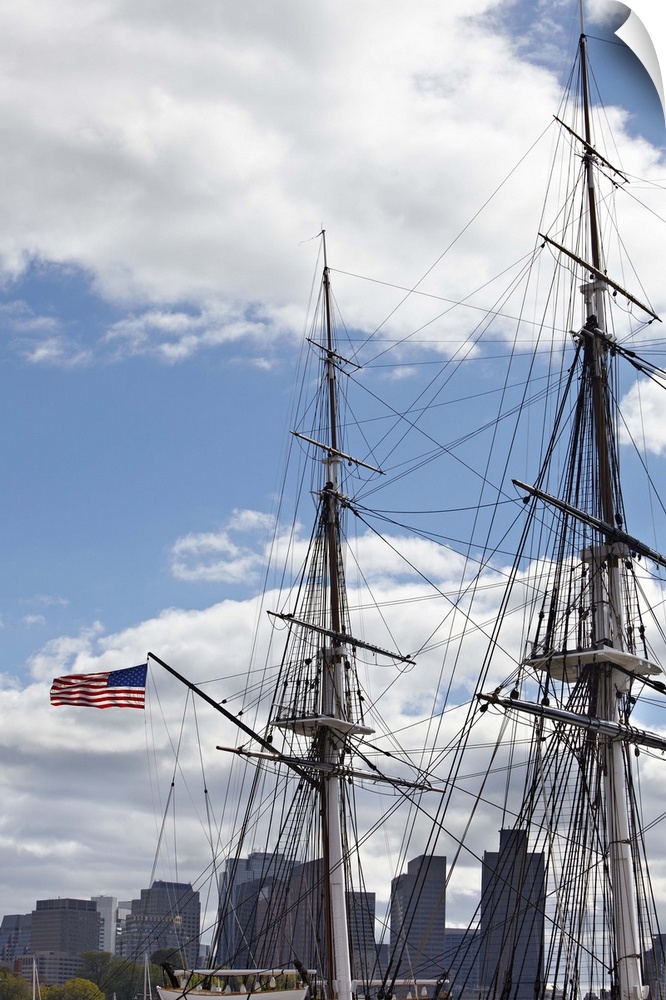 SS Constitution Ships rigging in Boston Harbor
