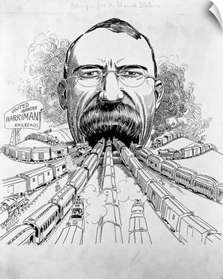 Robber Baron Swallowing The Railroads