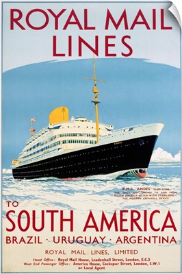 Royal Mail Lines To South America Poster By Jarvis