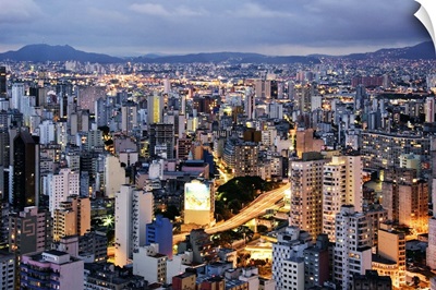 Sao Paulo skyline at dusk