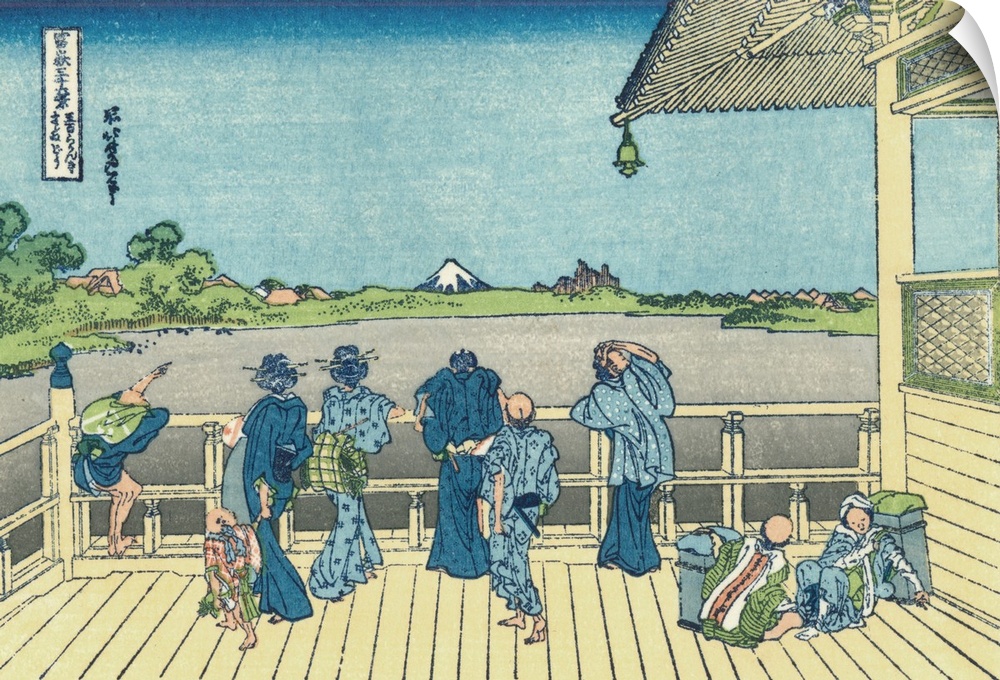 Gohyaku Rakanji Sazaido. Print from the series Thirty-Six Views of Mount Fuji. Private collection.