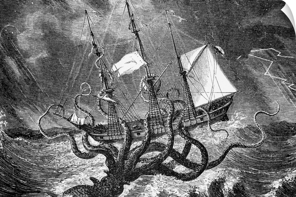 Seamonsters: The Kraken as seen by the eye of imagination. Undated illustration.