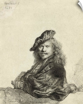 Self-Portrait Leaning On A Sill By Rembrandt Harmensz Van Rijn