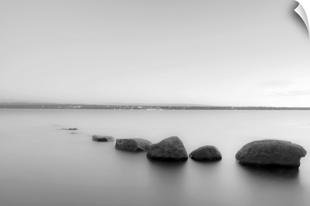 Shirley's Bay Ottawa with stone. (long exposure)