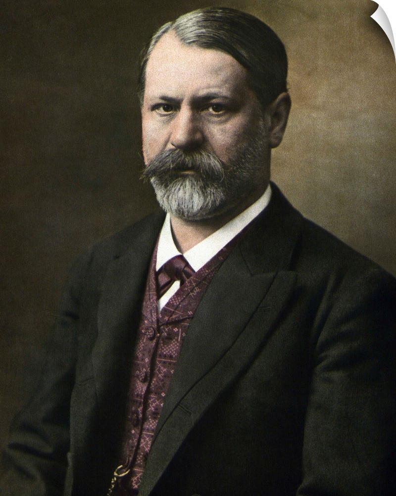 Sigmund Freud (1856-1939). Half Length photograph taken in his middle years. Undated photograph.