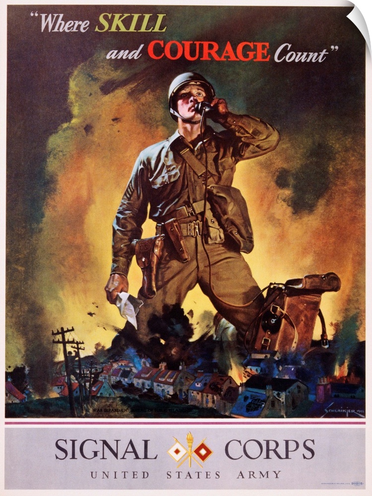 Signal Corps Recruitment Poster By Jes Schlaikjer