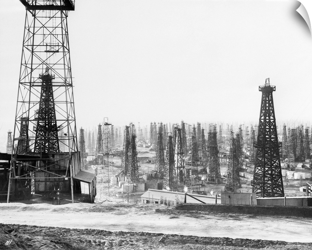 1929-Long Beach, California-: Just a corner of the great Signal Hill oil fields near Long Beach, CA.