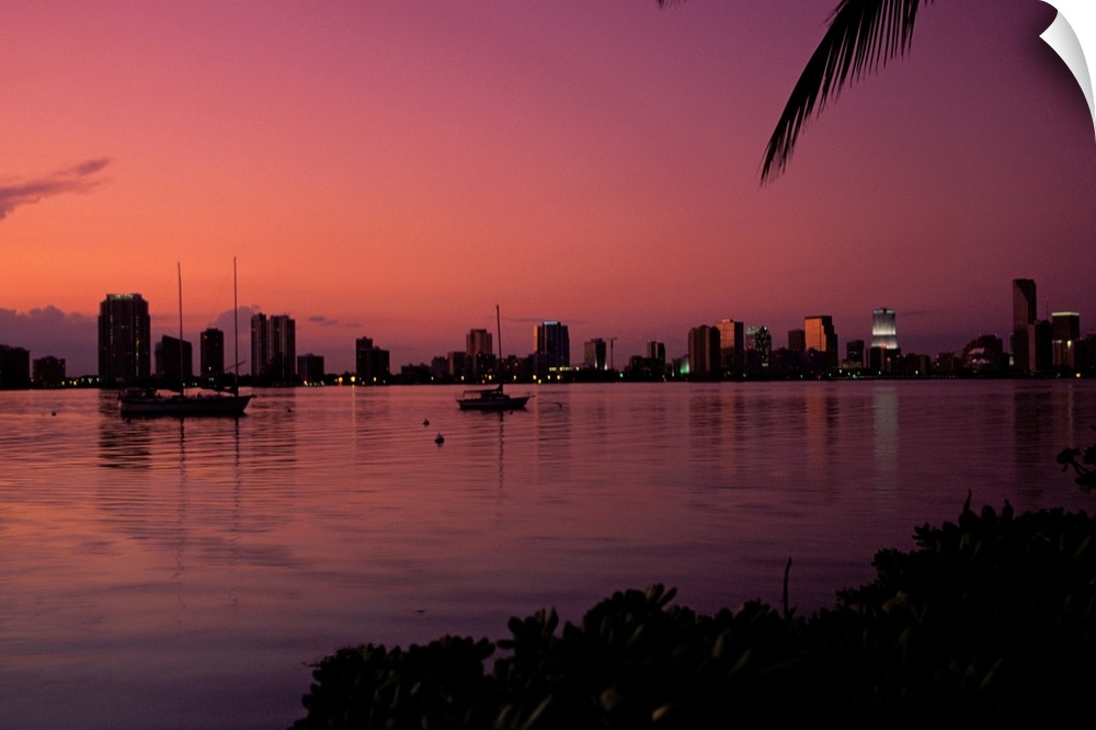 Skyline at Sunset in Miami, Florida