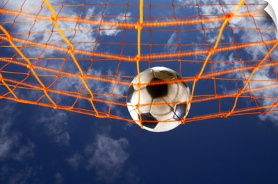 Soccer Ball Going Into Goal Net