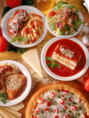 Spread of Italian food