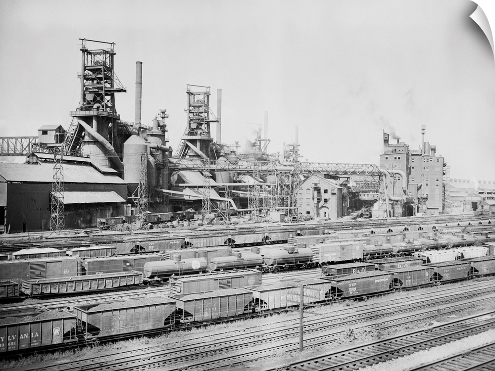 6/30/1956-Youngstown, OH: An idle look came over the Youngstown sheet and tube works as a steel strike neared. This mill p...