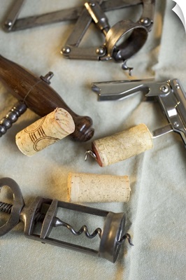 Still life of corkscrews