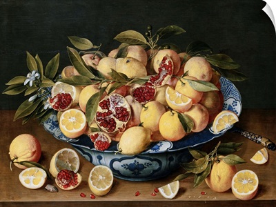 Still Life of Lemons, Oranges, and Pomegranates by Jacob van Hulsdonck