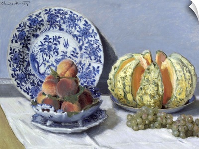 Still Life With Melon By Claude Monet