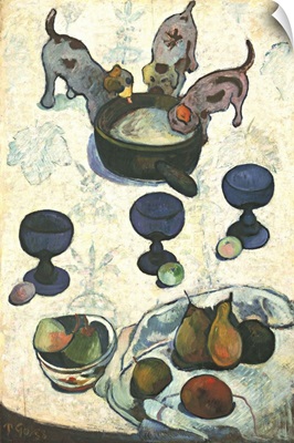 Still Life With Three Puppies By Paul Gauguin