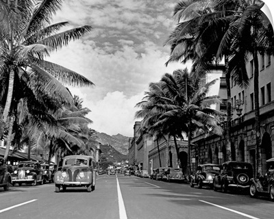 Street In Honolulu, Hawaii