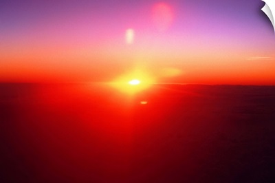 sun view from airplane