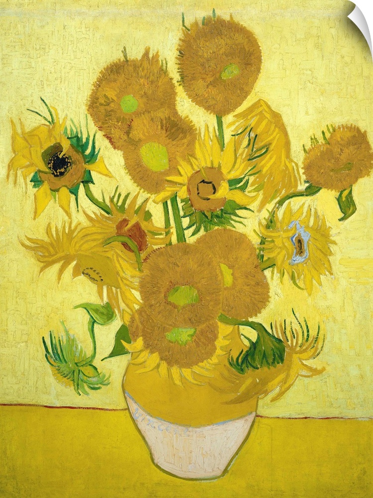 Vincent van Gogh (1853-1890), Sunflowers, 1889. Oil on canvas, 73 x 95 cm (28.7 x 37.4 in). Van Gogh Museum, Amsterdam, Ne...