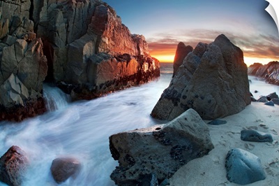Sunset onrocks, Point Mugu, Ventura country, California