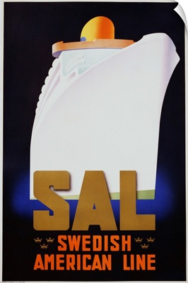 Swedish American Line Poster
