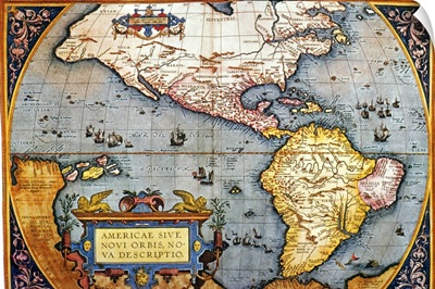 The Americas, 1587 Map by Abraham Ortelius