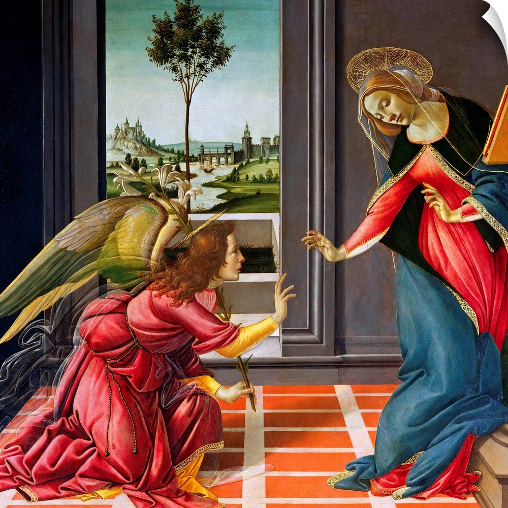 1489-1490. Tempera on panel. 150 x 156 cm. Galleria degli Uffizi, Florence, Italy.