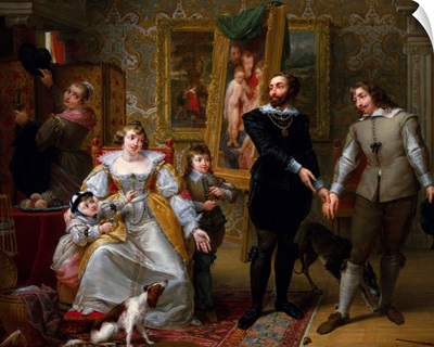 The Artist Rubens Introducing Brouwer To His Wife By Louis Du Pasquier
