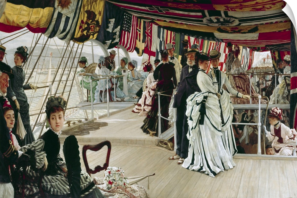 The ball aboard a ship around 1874. Painting of James Jacques Tissot (1836-1902). Ca. 1874. 1,29 X 0,84 m. Tate gallery, L...