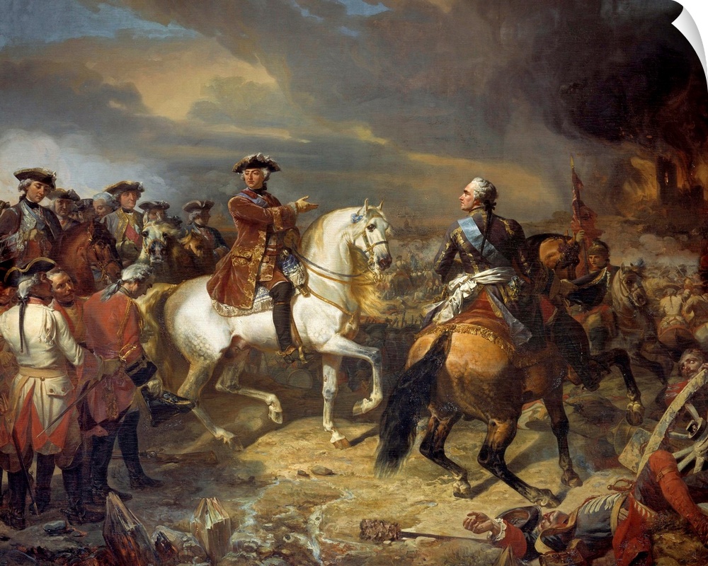 The Battle of Lauffeld (or Lawfeld) won by the Marshal Maurice de Saxe, 27 July 1747. Victory of the French army of King L...