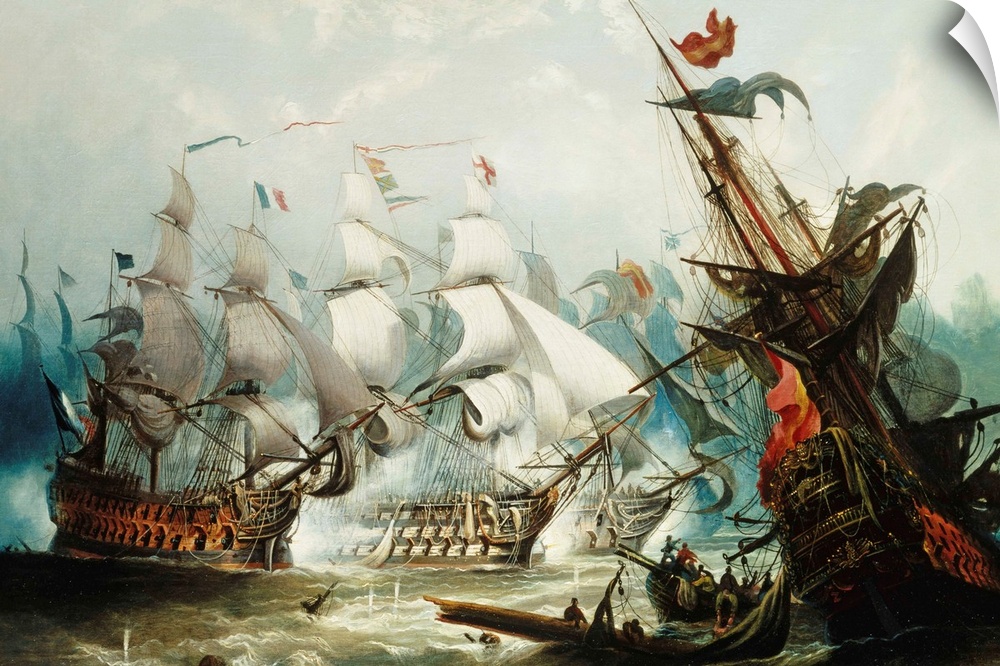 The Battle Of Trafalgar By John Callow