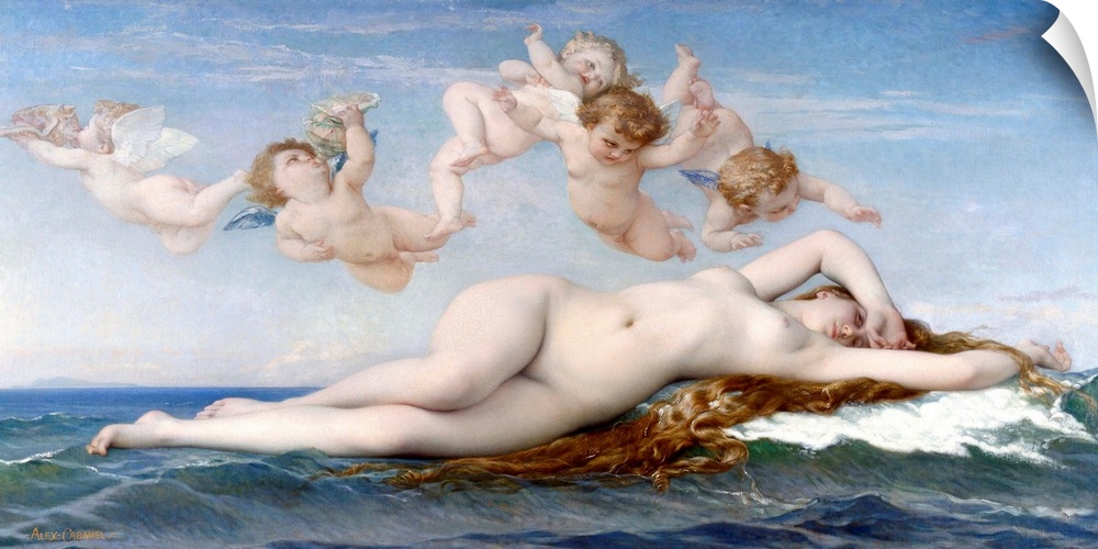 Alexandre Cabanel (French, 1823-1889), The Birth of Venus, 1863, oil on canvas, 130 x 225 cm (51.2 x 88.6 in), . Width: 2,...