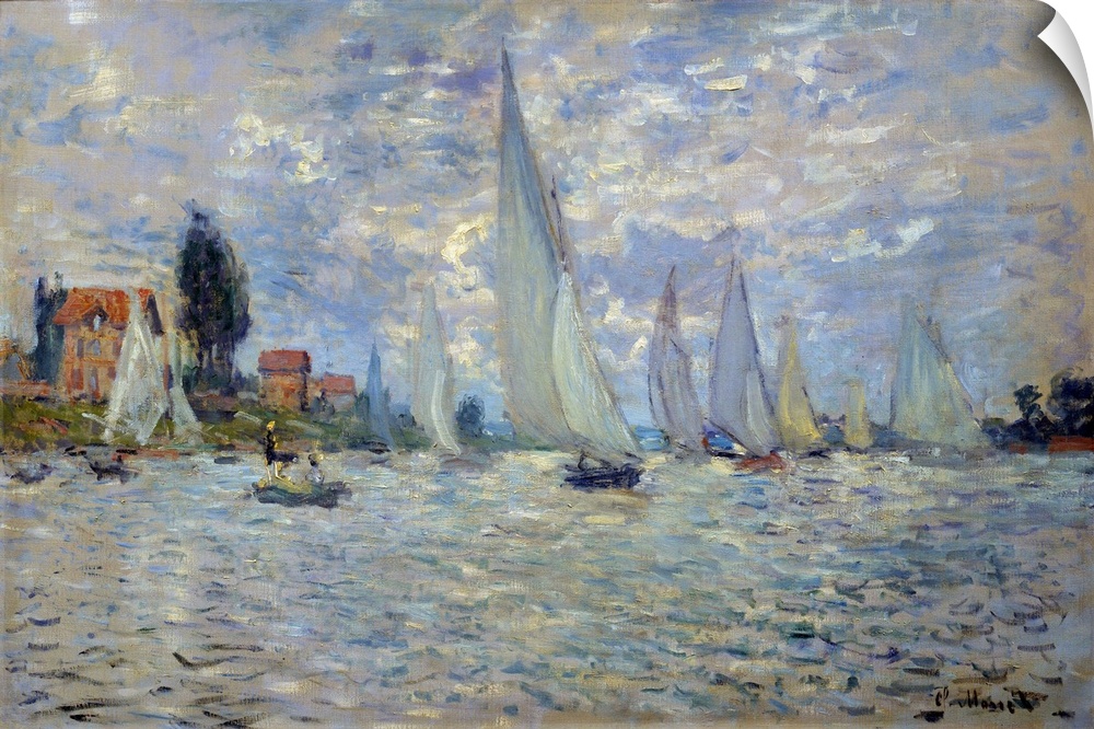 The boats or Regatta at Argenteuil. Painting by Claude Monet (1840-1926), circa 1874. Orsay Museum, Paris.