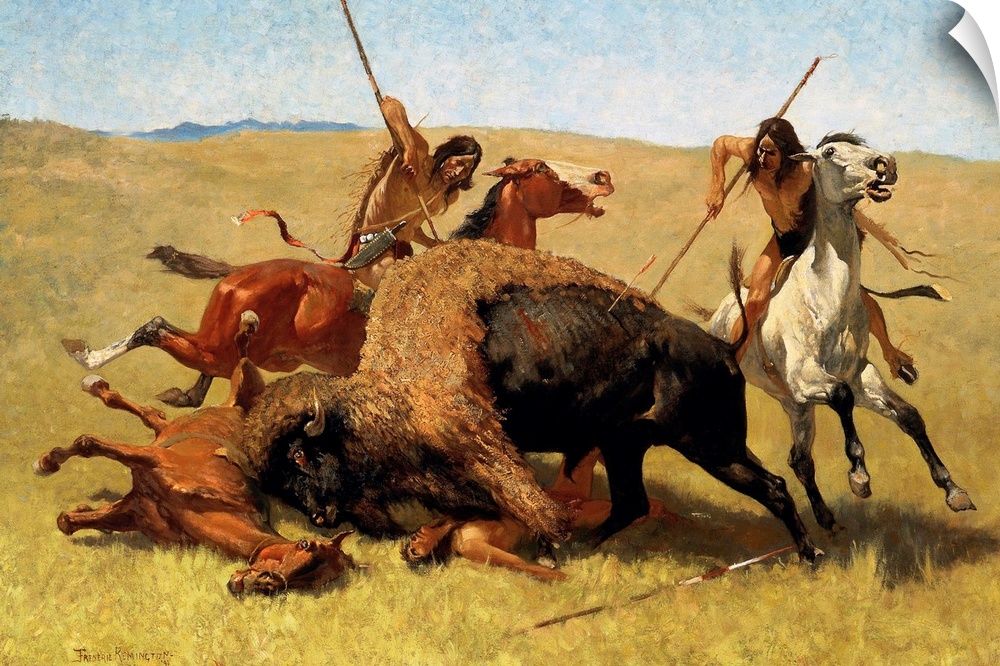 Frederic Remington (American, 1861-1909), The Buffalo Hunt, 1890, oil on canvas, Buffalo Bill Historical Center, Cody, Wyo...